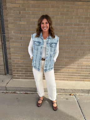 Oversized Denim Vest
