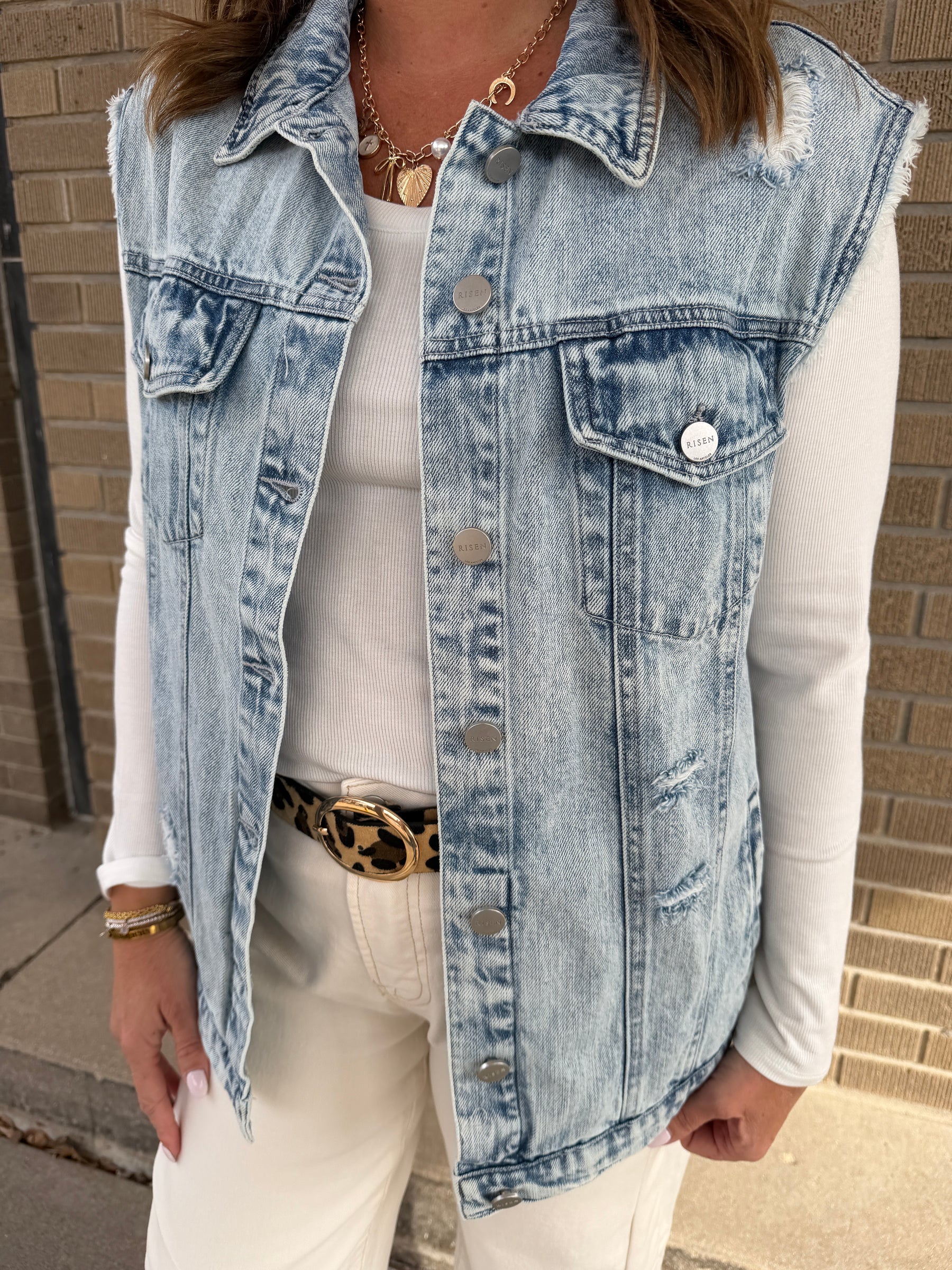 Oversized Denim Vest