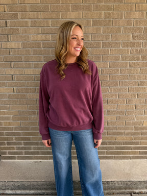 Oversized Sweatshirt - Dark Cherry