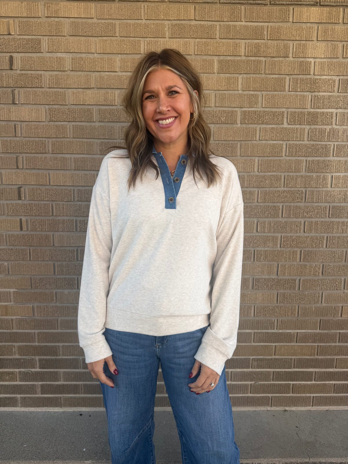 Crest Pullover - Heather Oatmeal