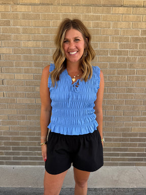 Smocked Baby Blue Top