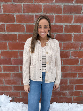 Showstopper Gold Button Cardigan