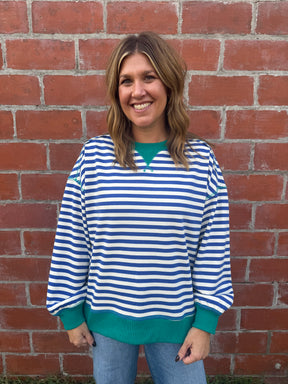 Blue/Green Stripe Pullover