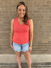 Essential V Neck Baby Ribbed Tank