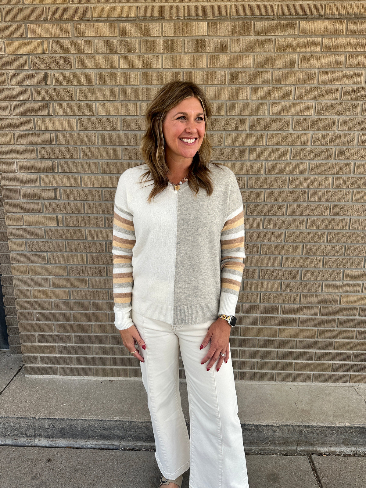 Neutrals Colorblock Sweater