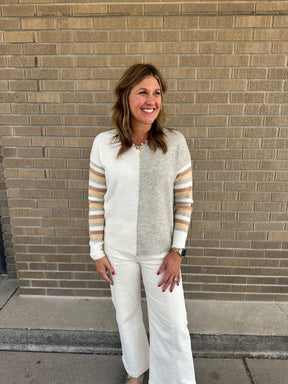 Neutrals Colorblock Sweater