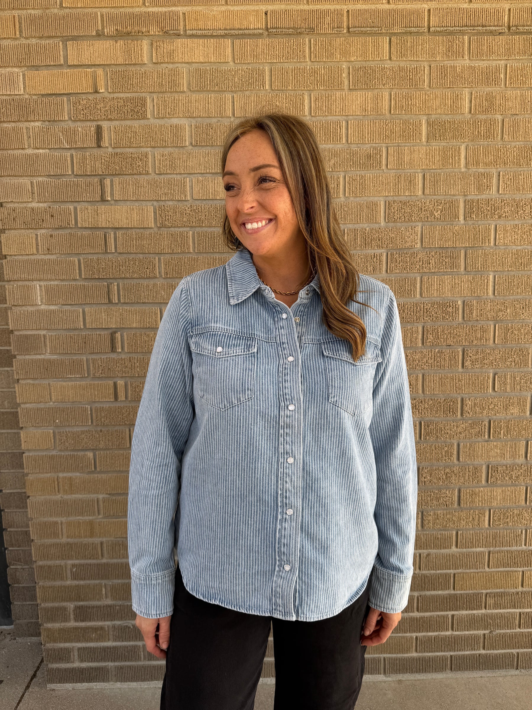 Pippin Jacket - Denim Stripe