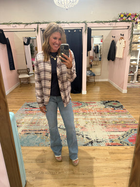 Daphne Shirt - Mauve Rose plaid