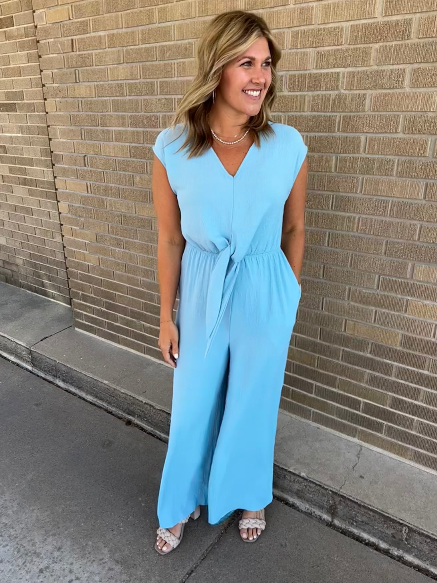 Dusty Blue Jumpsuit