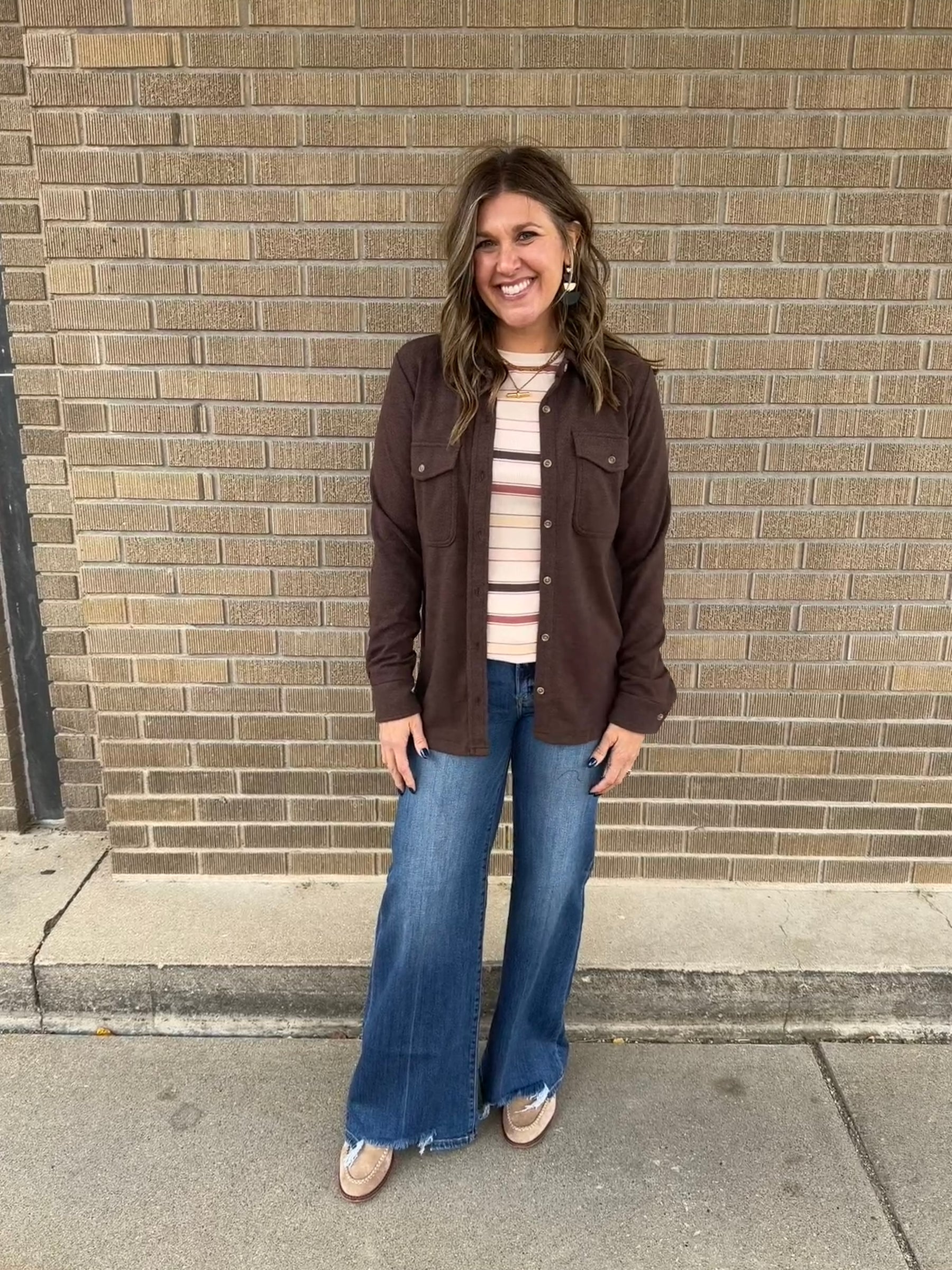 Stacy Top - Autumn Stripe