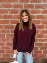 Mock Modal Pullover - Dark Cherry