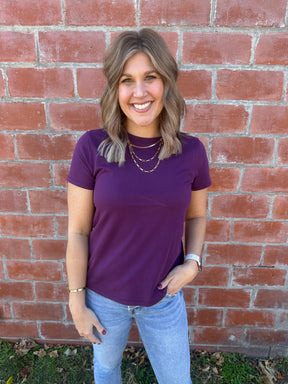 Asher Tee - Deep Plum