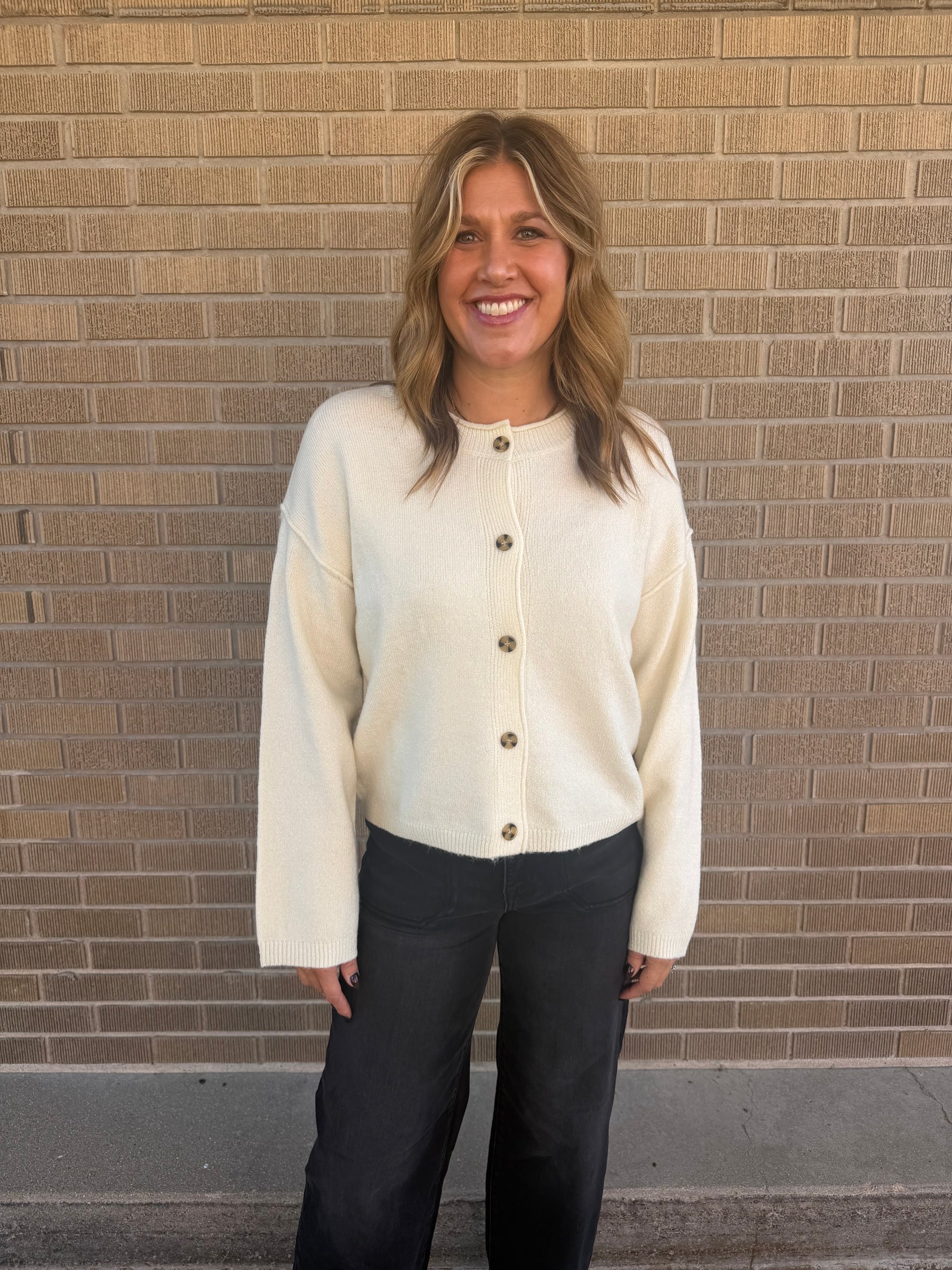 Free Spirit Oversized Cardigan - Cream