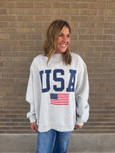 Reversible Mock Neck Sweatshirt- USA