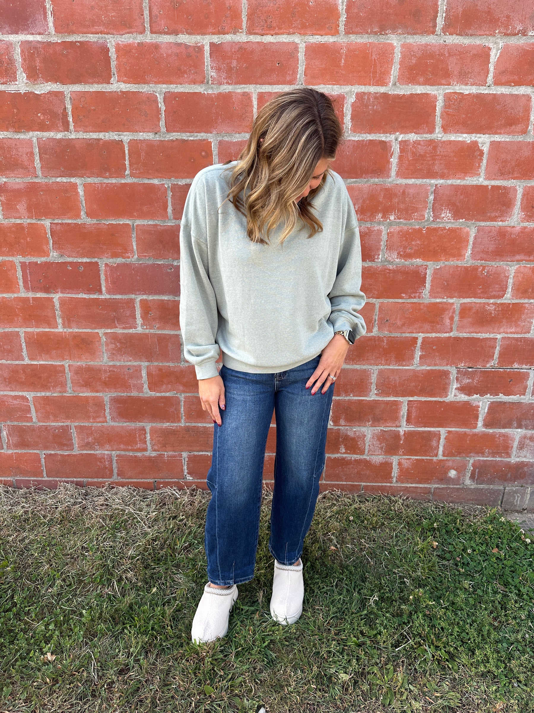 Oversized Lounge Crewneck - Sage
