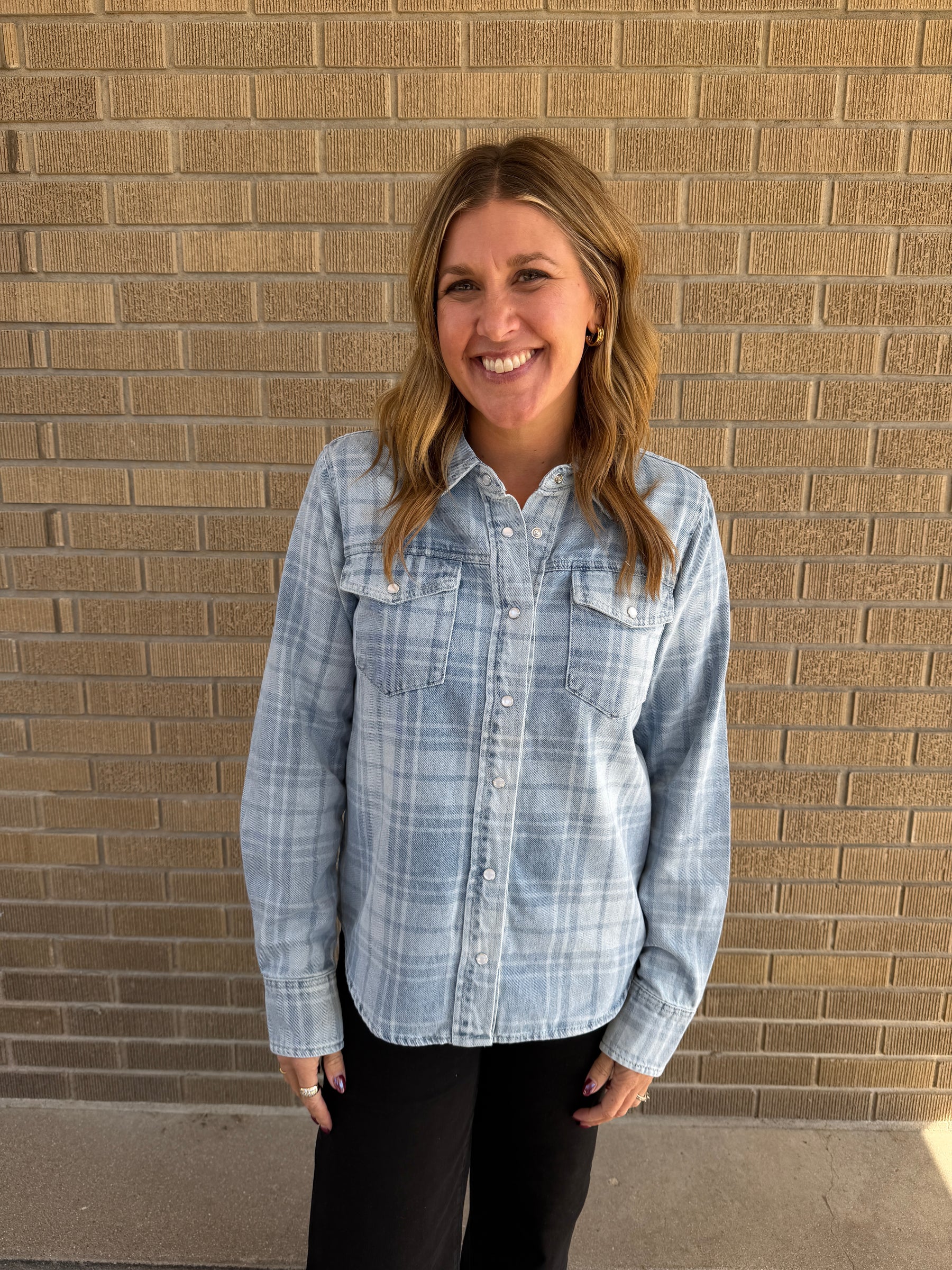 Pippin Jacket - Denim Plaid