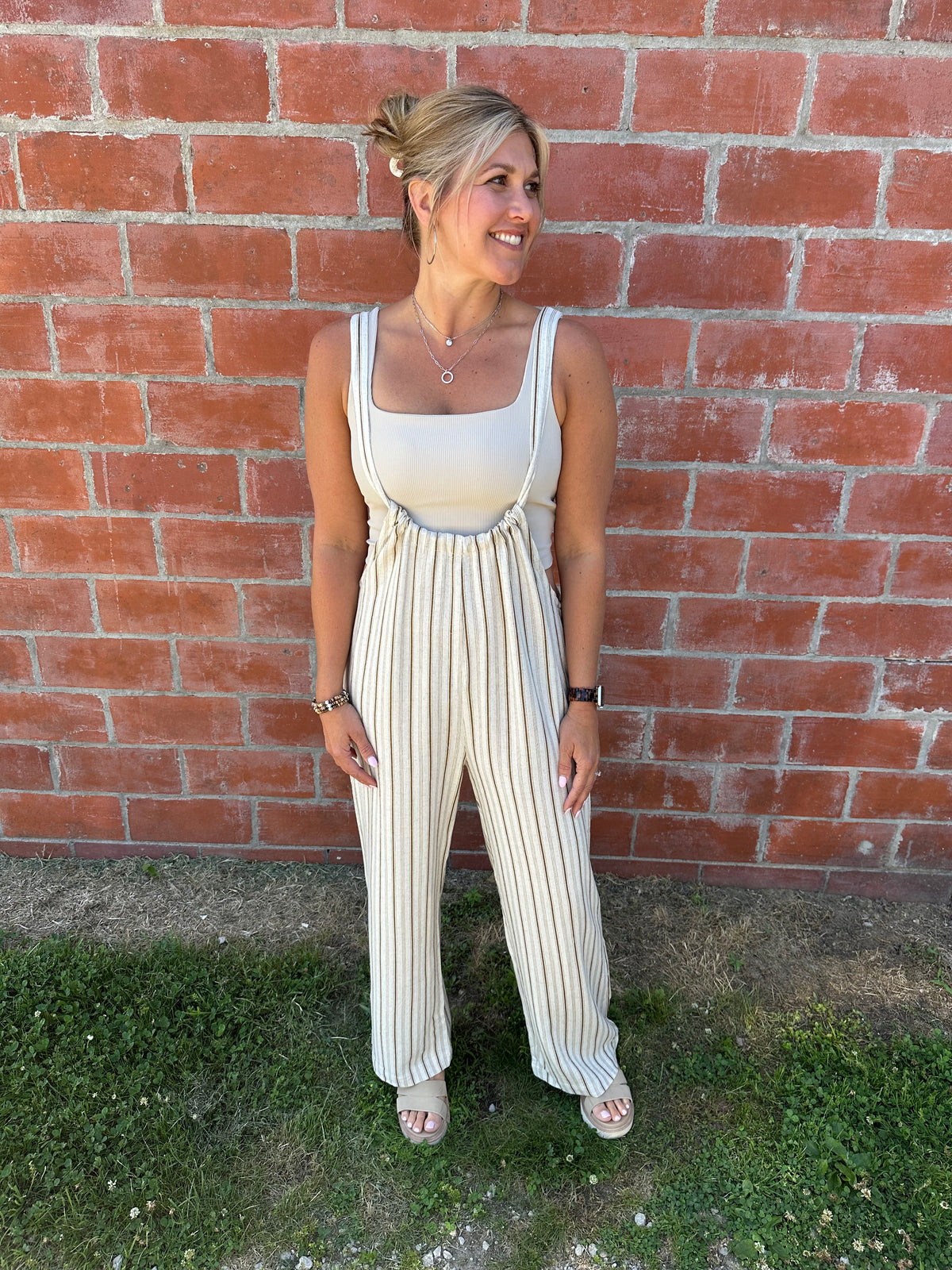 Wide Leg Linen Overalls