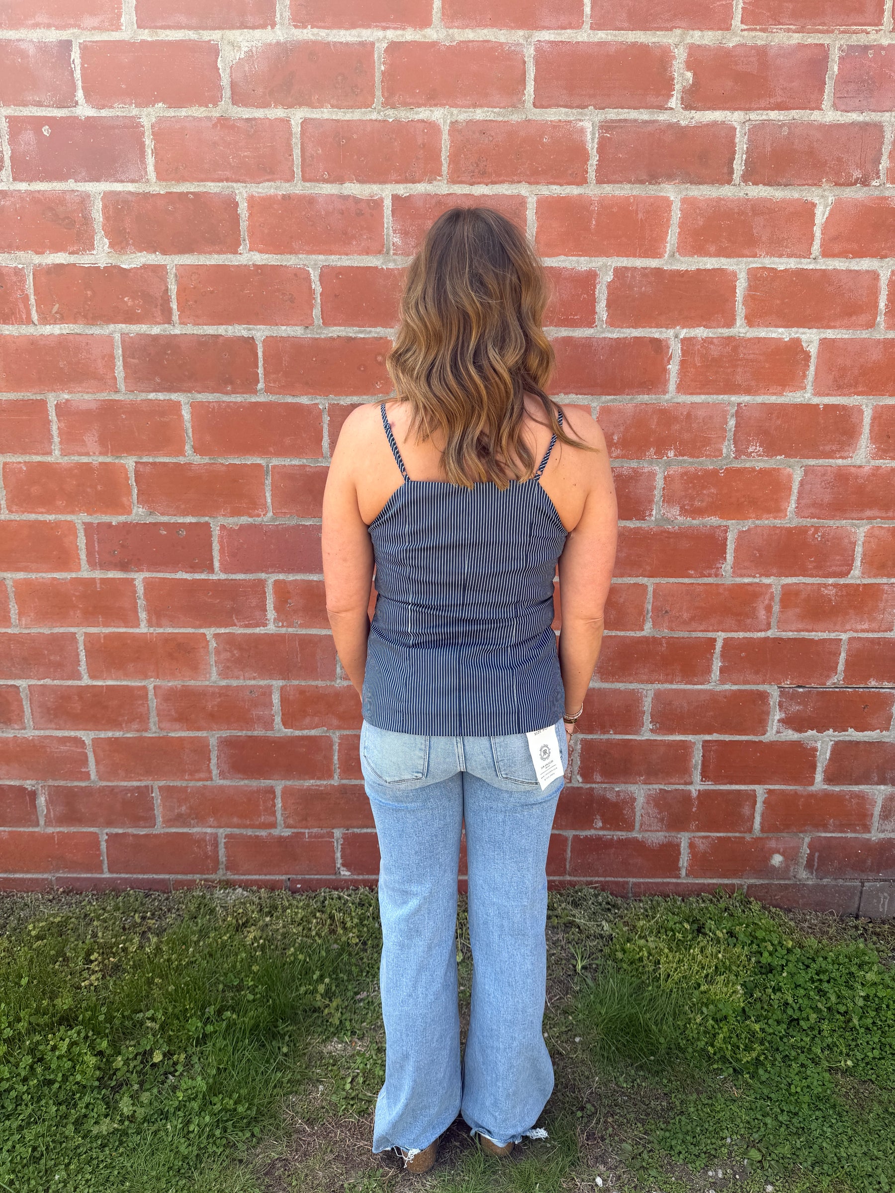 Navy Pinstripe Tank
