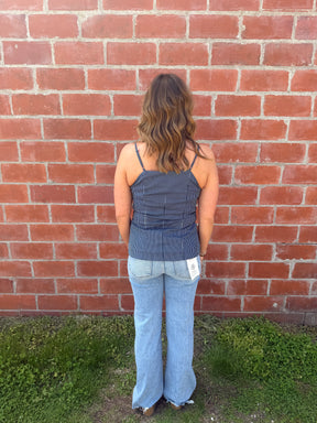 Navy Pinstripe Tank
