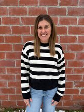 Silky Soft Stripe Sweater - Black