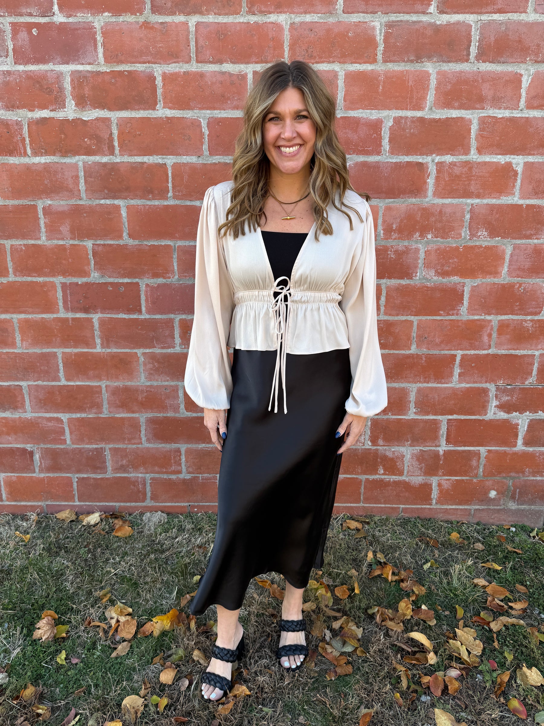 Sweet In Satin Black Skirt