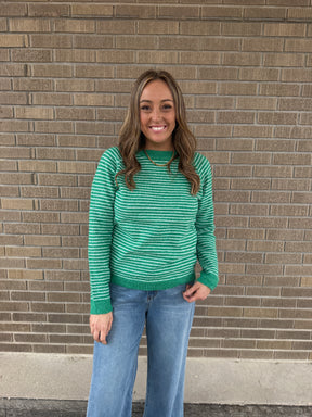 Green Stripe Sweater