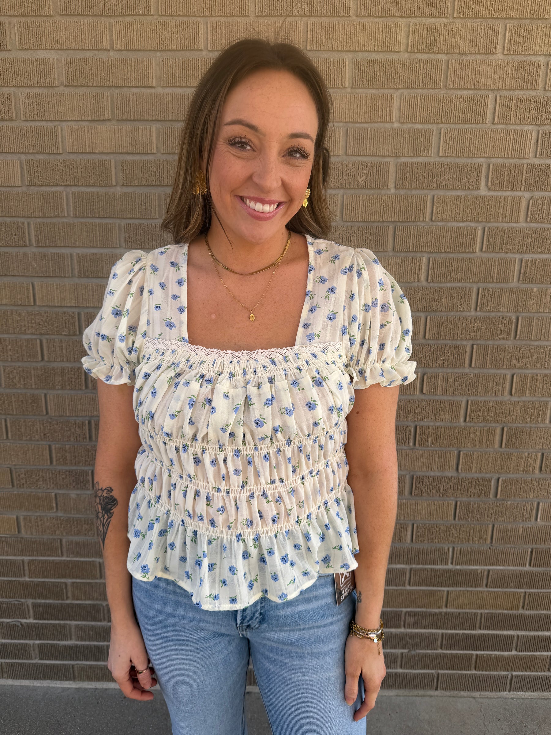 Sweetest Floral Peplum Top