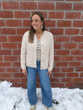 Showstopper Gold Button Cardigan