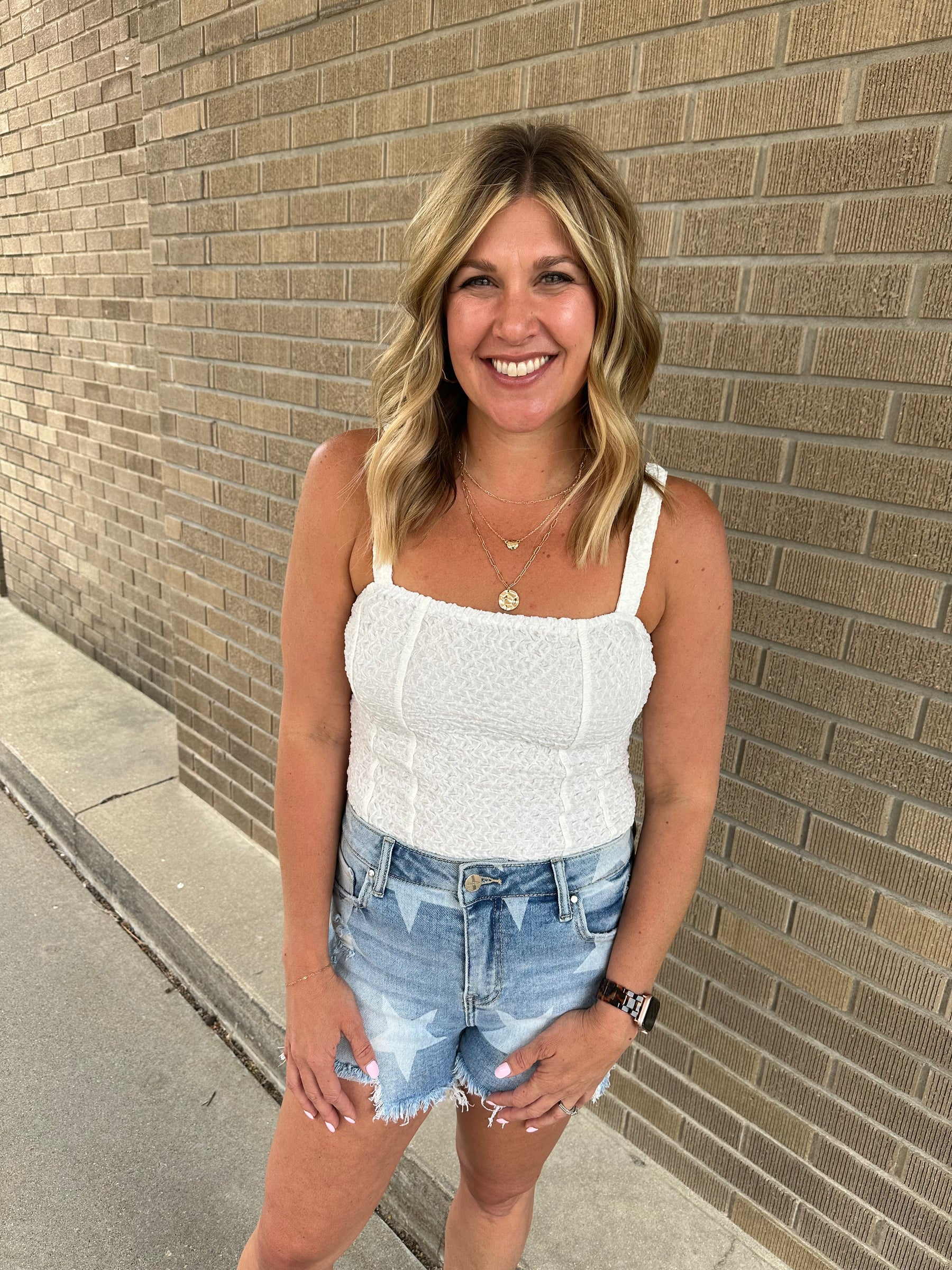 White Ruffle Bodysuit