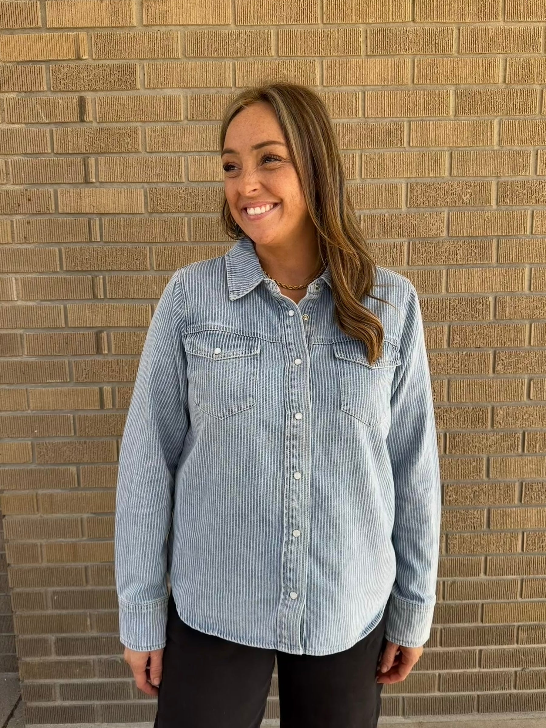 Pippin Jacket - Denim Stripe