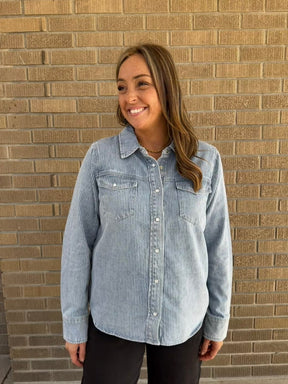 Pippin Jacket - Denim Stripe