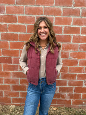 Brina Vest - Crushed Berry