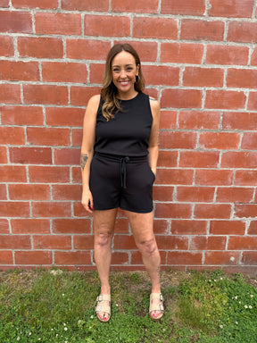 Out and About Romper - Black