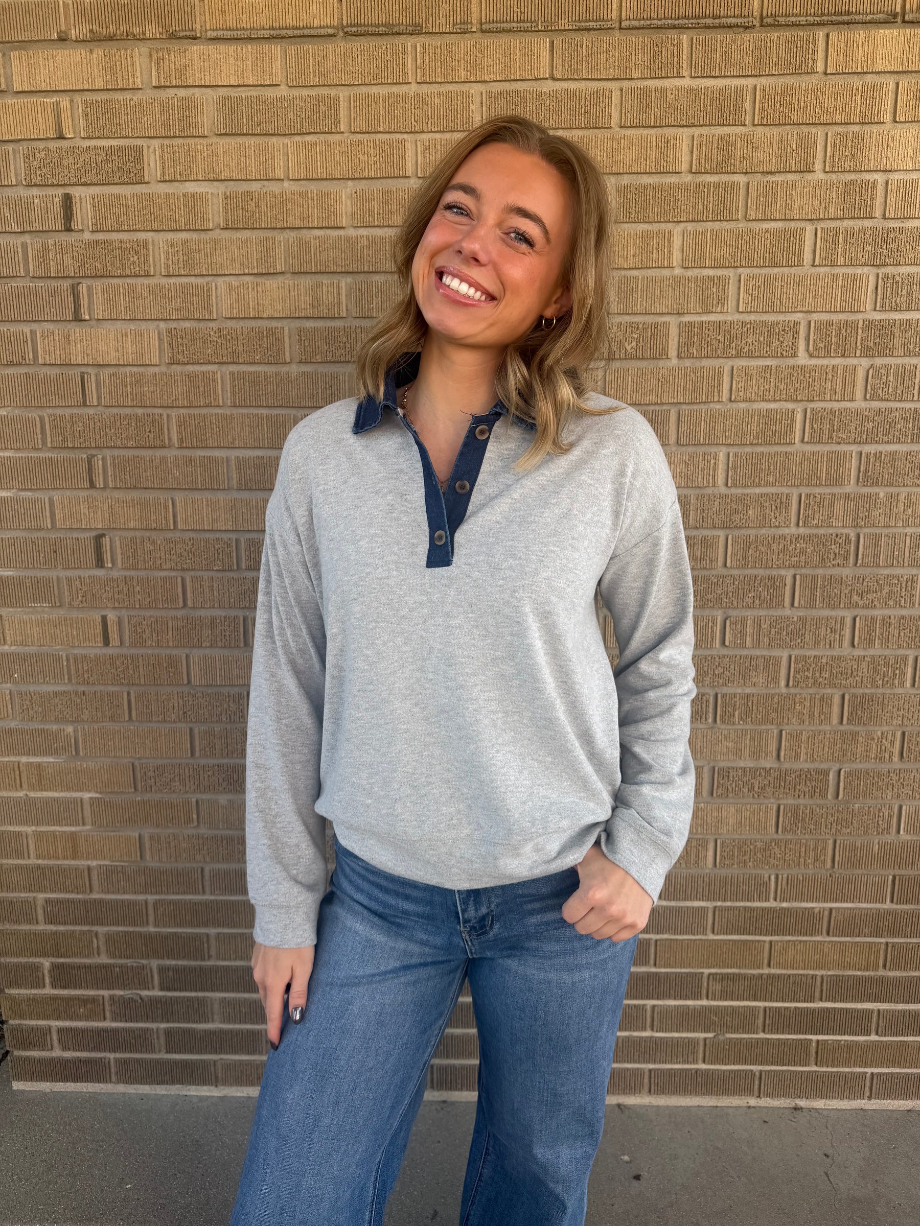 Crest Pulloever - Heathered Grey