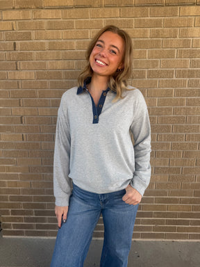 Crest Pulloever - Heathered Grey
