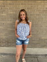 Royal Blue Floral Tank