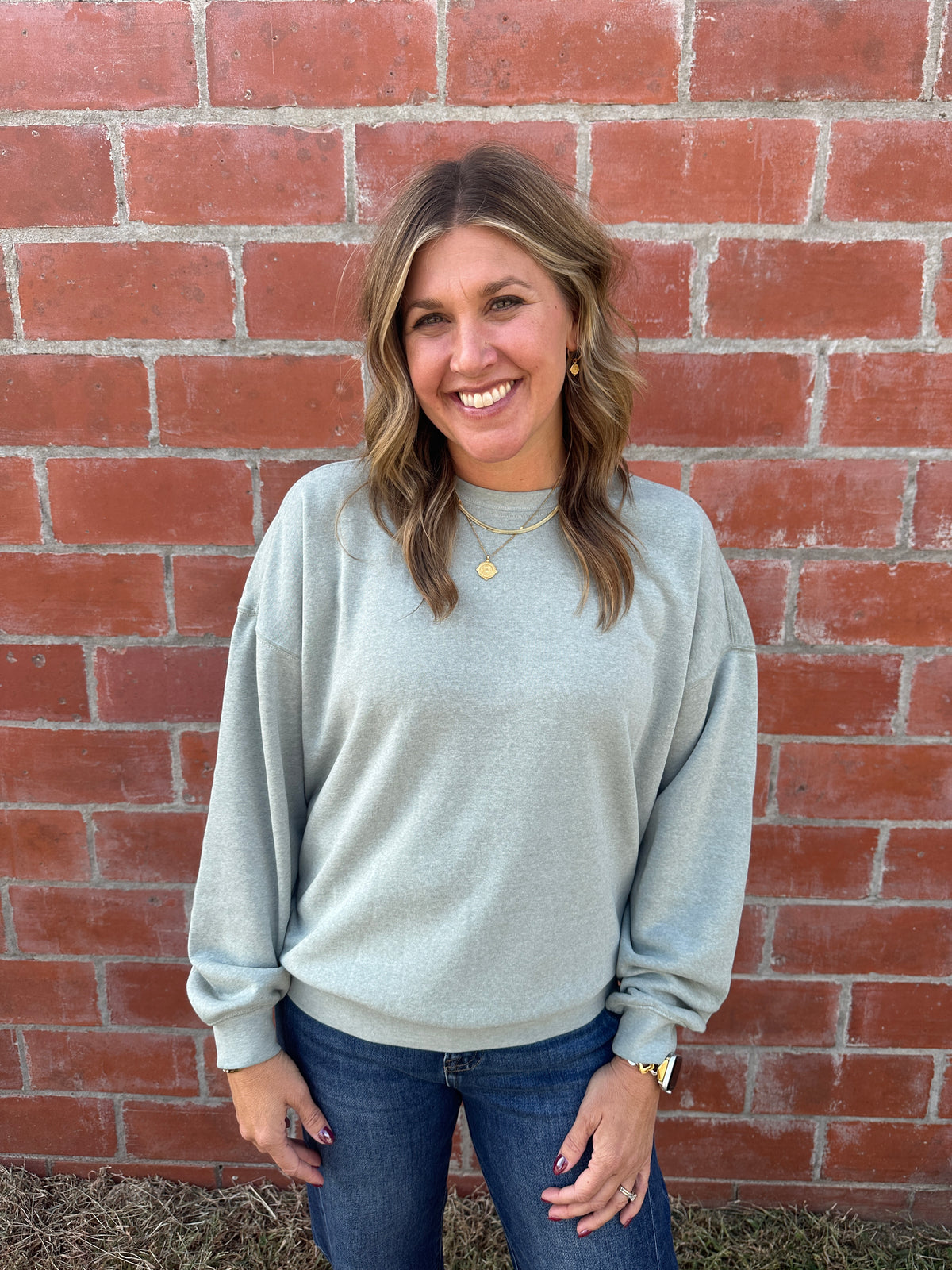 Oversized Lounge Crewneck - Sage