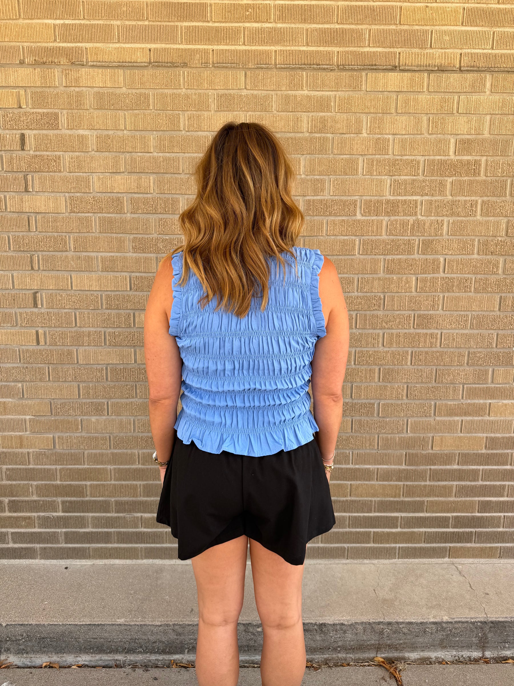 Smocked Baby Blue Top