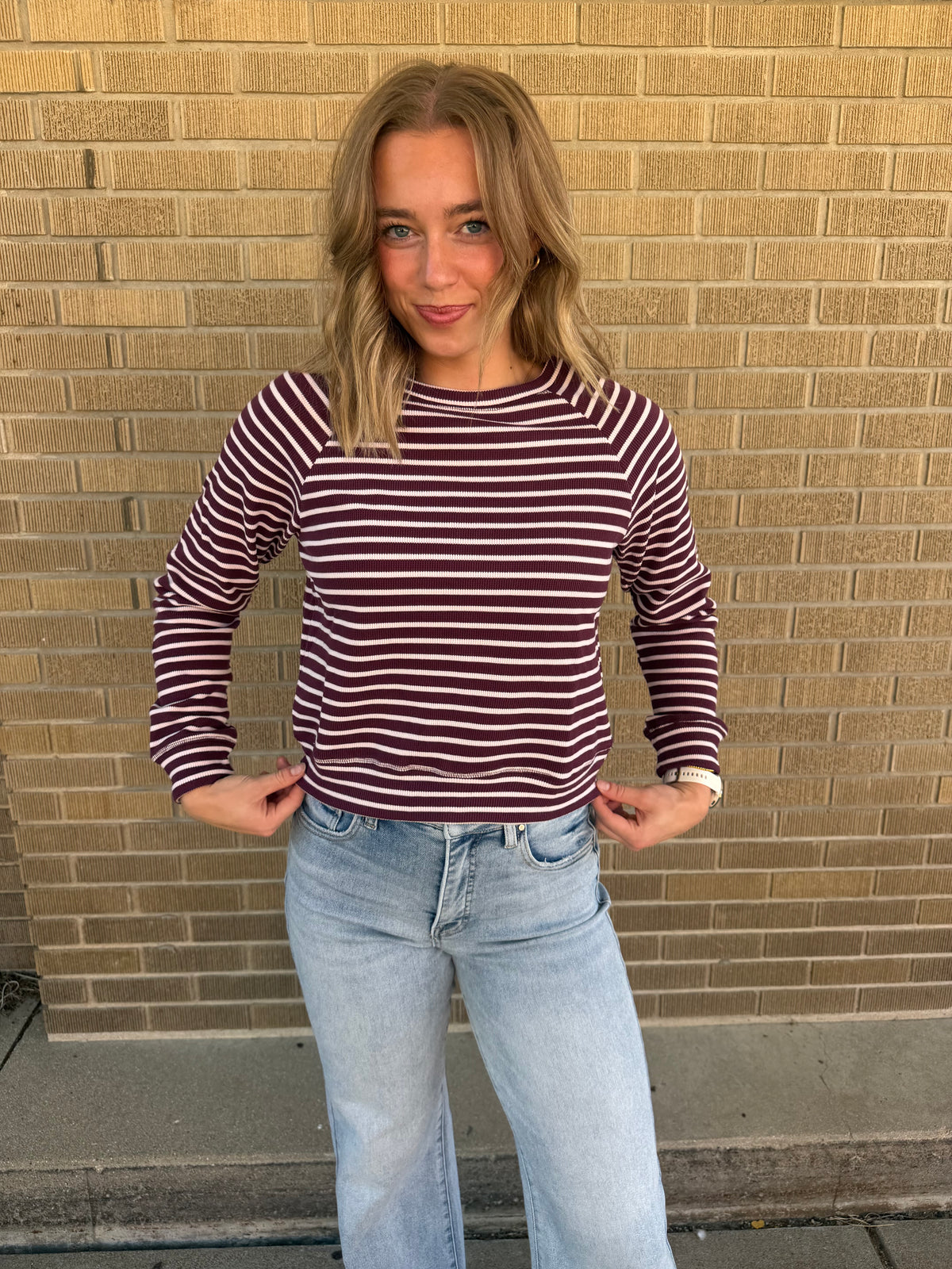 Stripes with Dark Cherry on Top