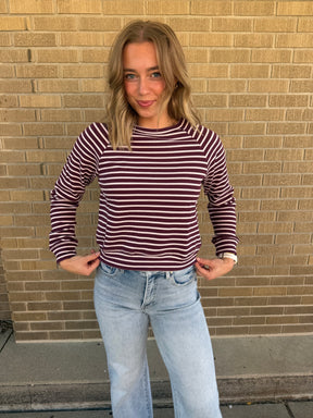 Stripes with Dark Cherry on Top
