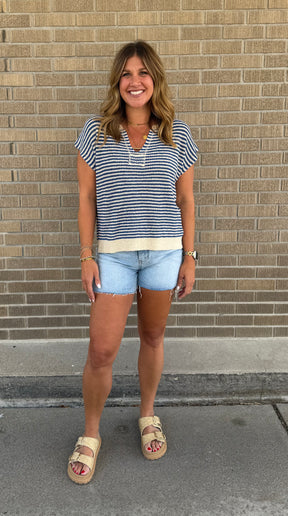 Blue Stripe Tee