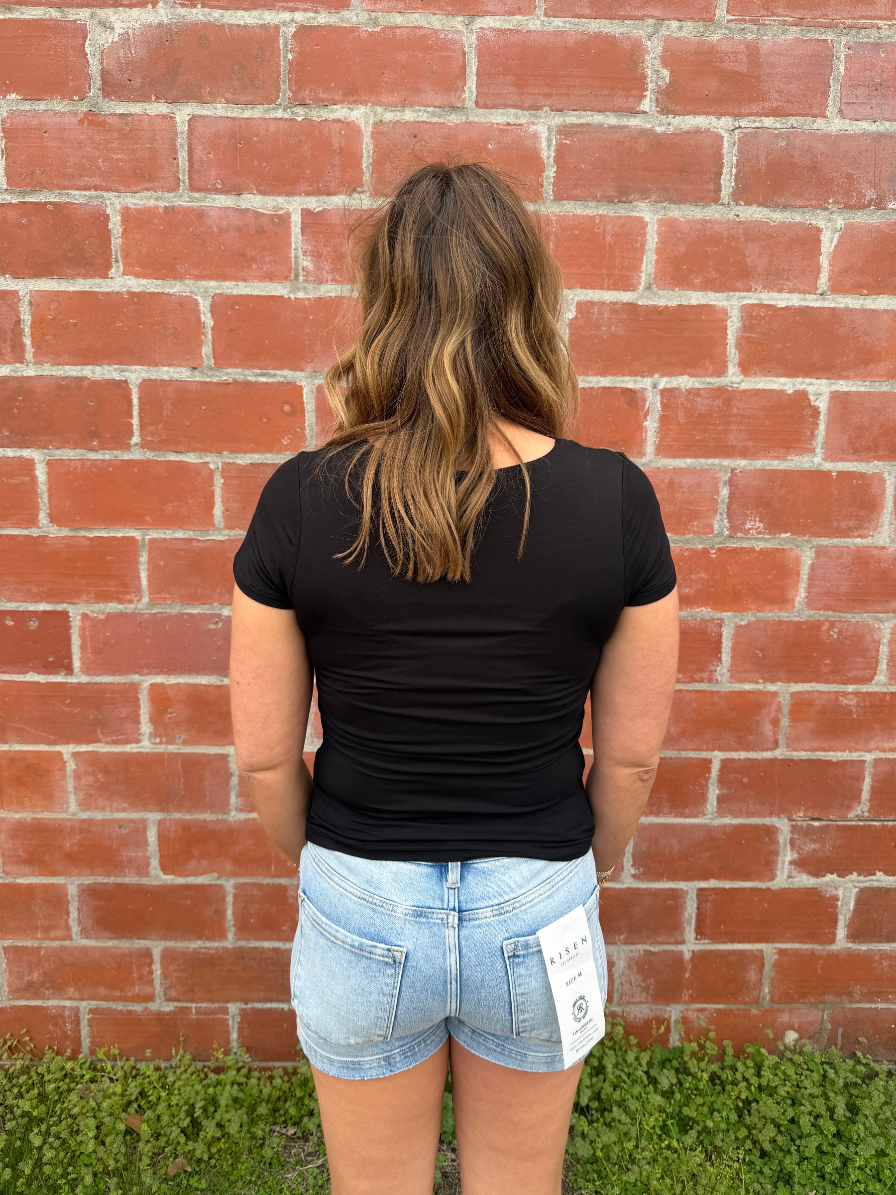 Everyday Square Neck Tee - Black