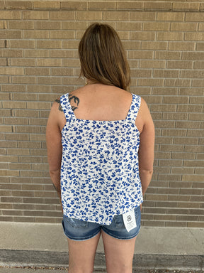 Royal Blue Floral Tank