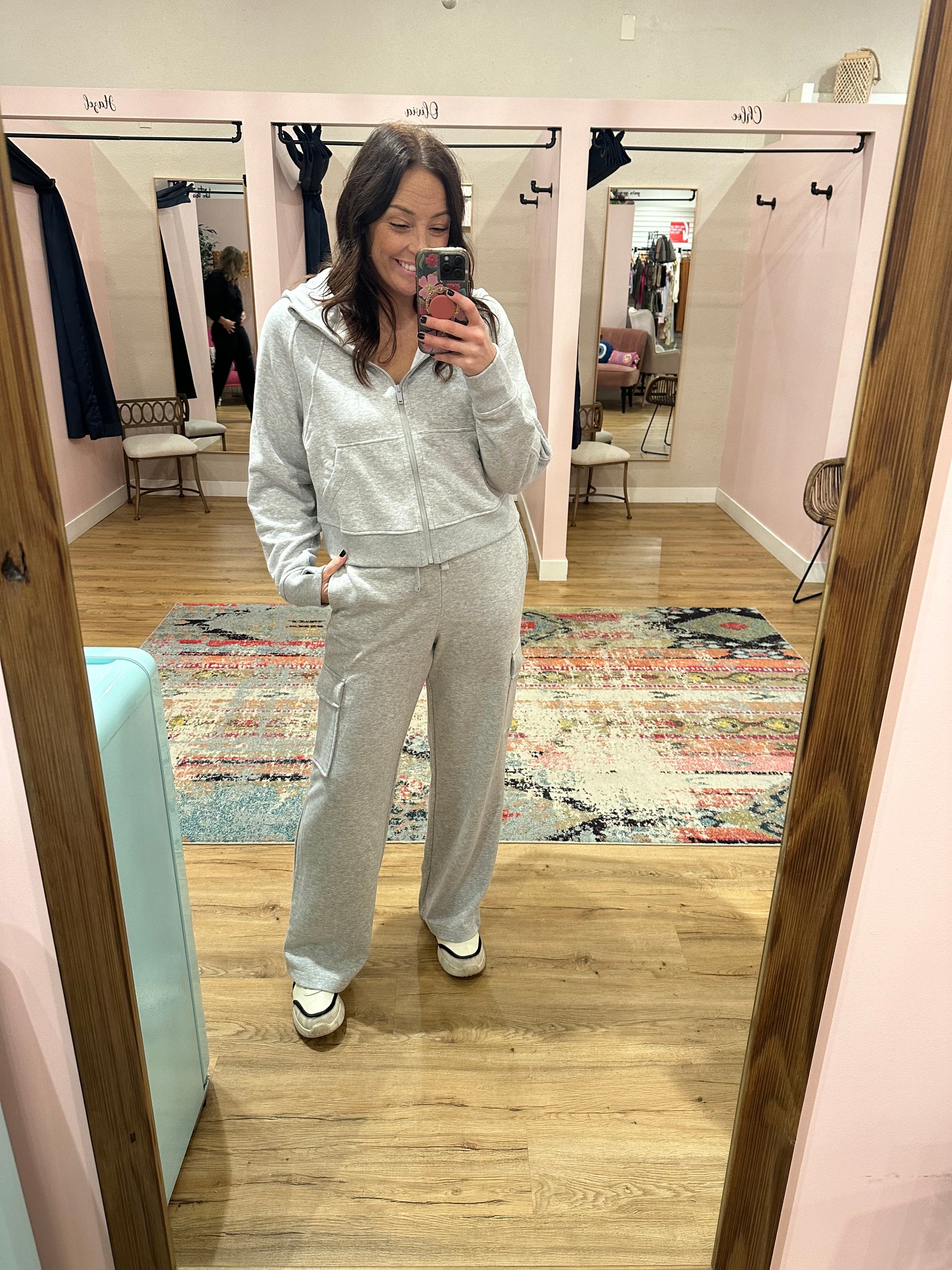 Grey Cargo Sweatpants