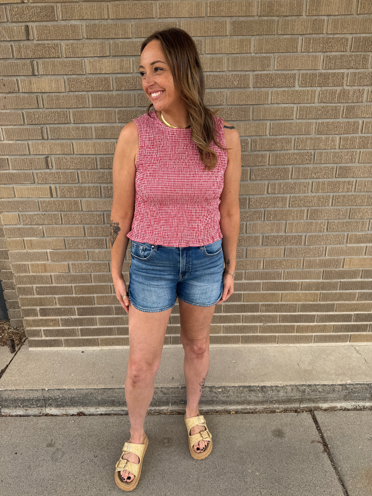 Red Gingham Tank