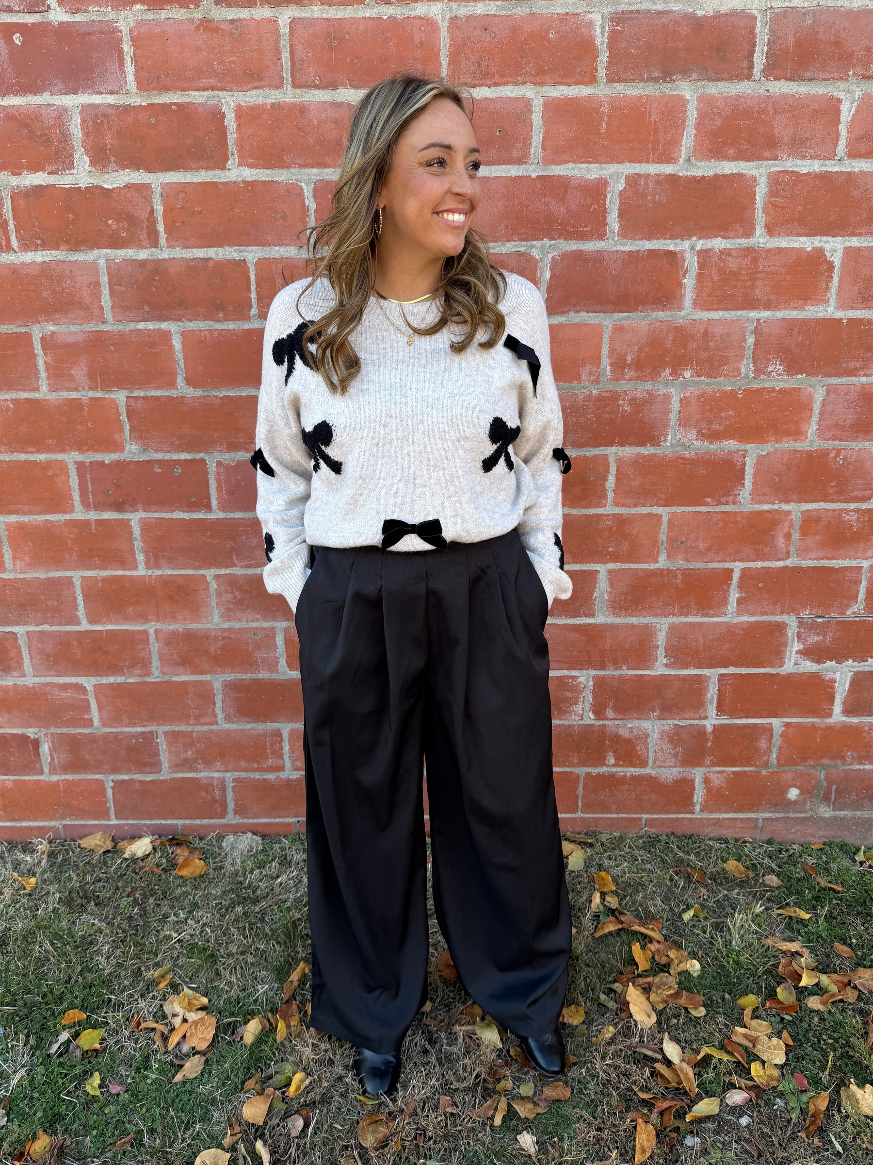 Wide Leg Black Dress Pants