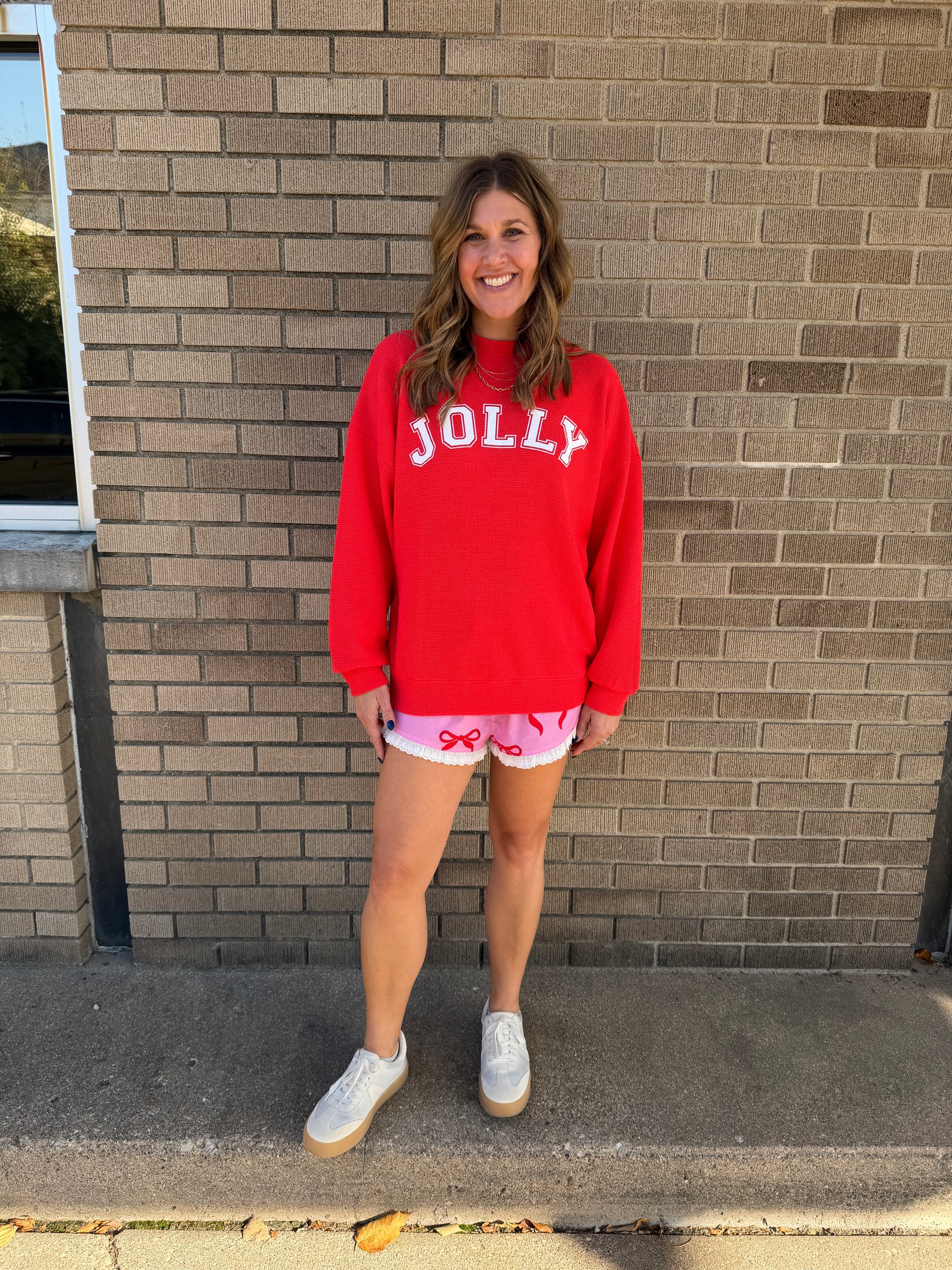 Cloudy Knit Jolly Graphic Top