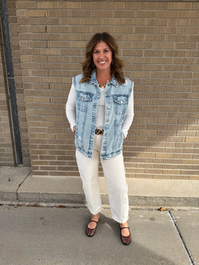 Oversized Denim Vest