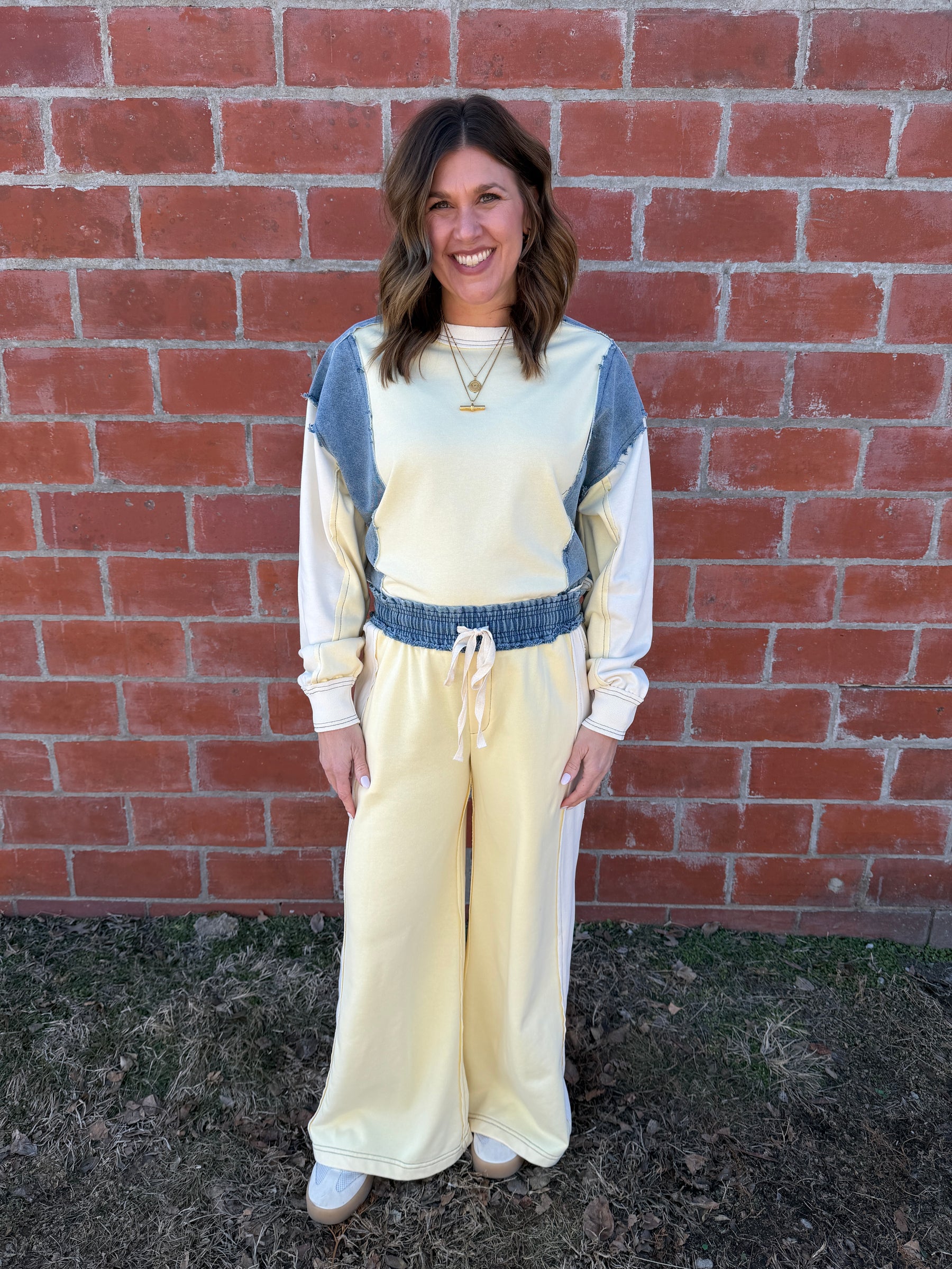 Lemon Cream & Blue Dreams Pants