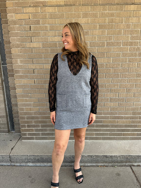 Black Lace Layering Top